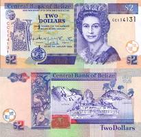 *2 belizejské doláre Belize 1999-2021, P60 UNC - Kliknutím na obrázok zatvorte -